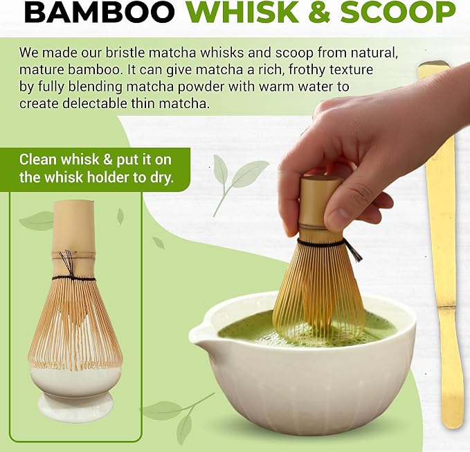 Matcha Whisk Set with Matcha Bowl - Image 5