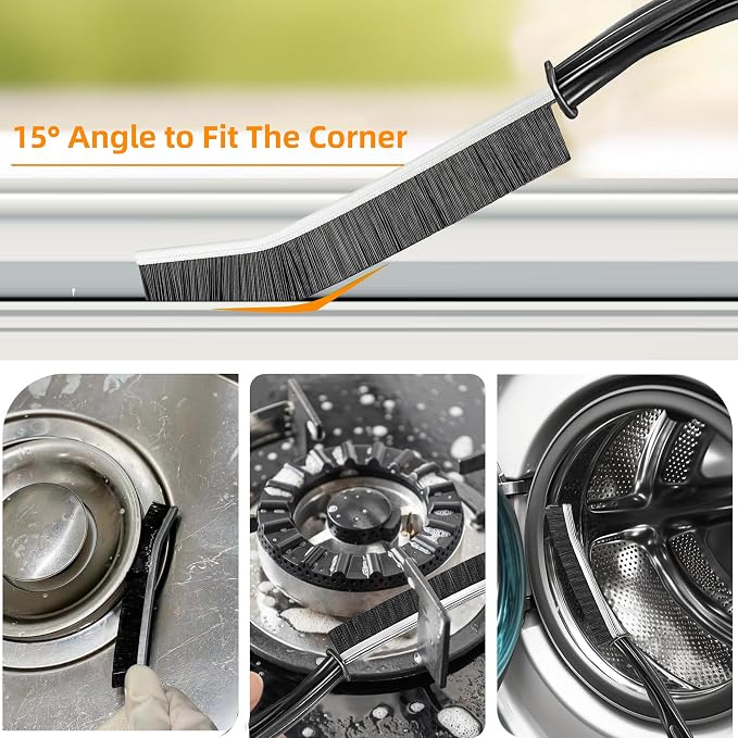 3Pcs Hard-bristled Crevice Cleaning Brush, Bathroom Cleaner Tools - Image 2