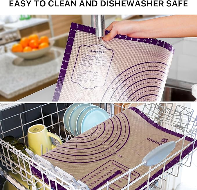 Baking Mat, Reusable Food Grade Silicone Counter Mat - Image 5