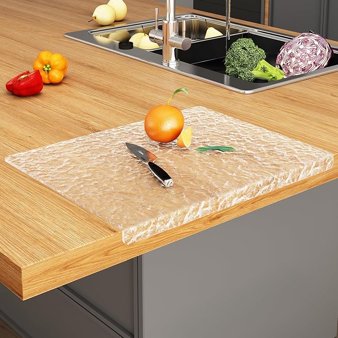 JJL Acrylic Cutting Board with Counter Lip, 20 x 16 Inches, and Vegetables by Unknown