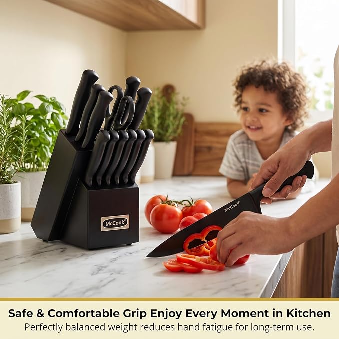 McCook® Knife Sets, German Stainless Steel Knife Block Sets - Image 7