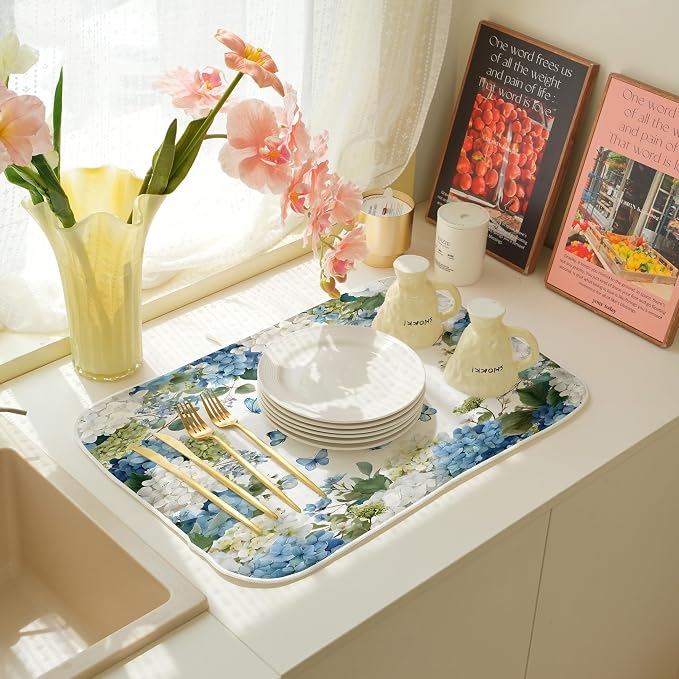 Spring Dish Drying Mat 18x24 Inches - Image 3