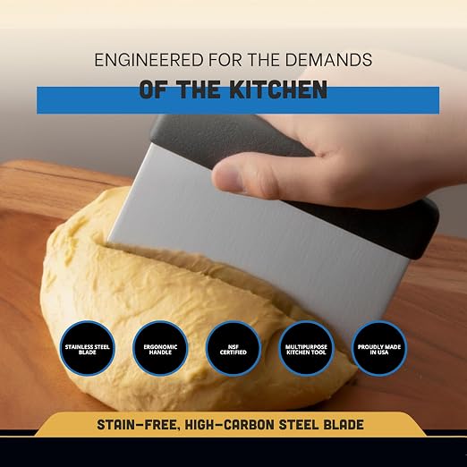 Dexter-Russell 6” x 3” Dough Cutter/Scraper – S196B, Stainless Steel Blade - Image 3