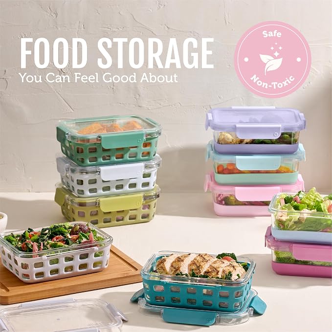 Ello Duraglass 3.4 Cup Meal Prep Sets 10Pc, 5 Pack Set- Glass Food Storage - Image 7