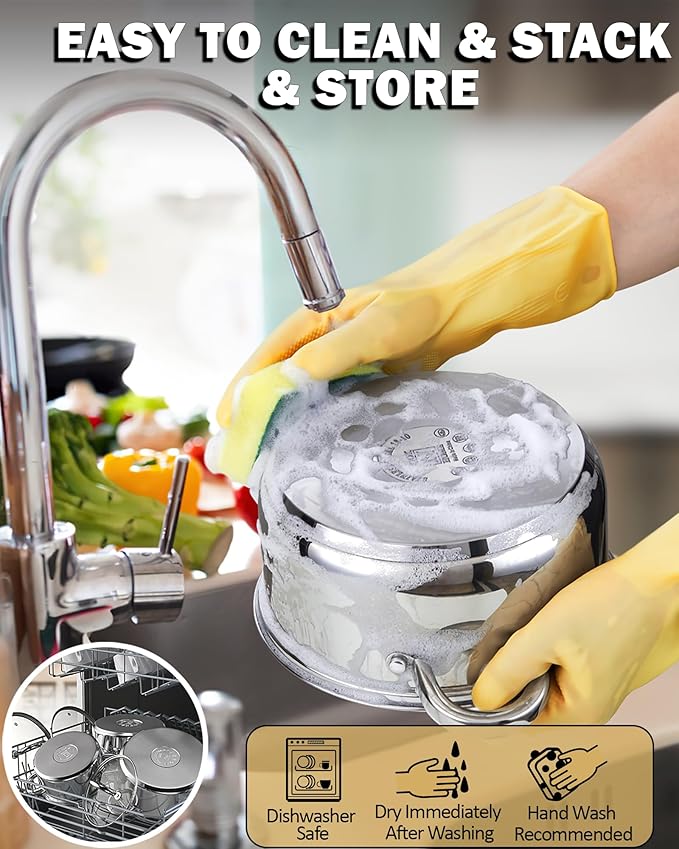 Cook N Home 8 Quart Stainless Steel Stockpot - Image 5