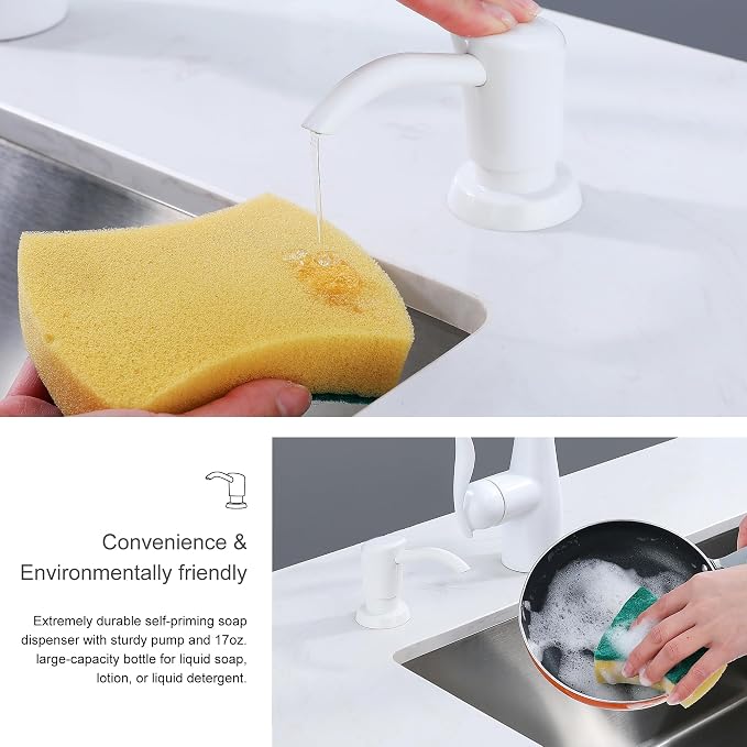 GAGALIFE Soap Dispenser for Kitchen Sink, Kitchen Sink Soap Dispenser - Image 5