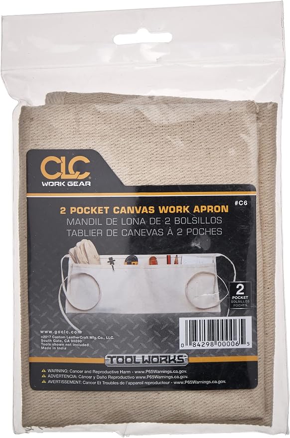 Custom Leathercraft Clc C6 Canvas Waist Apron Two Pocket, Unisex Adult - Image 2