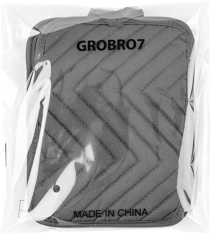 GROBRO7 5Pack Pot Holders for Kitchen Heat Resistant Cotton Potholder - Image 7