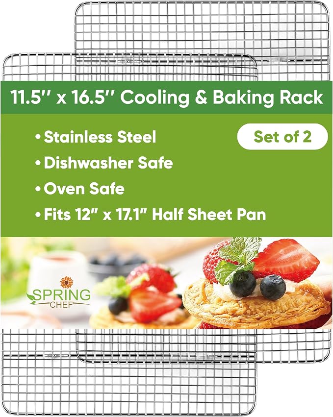 Spring Chef 11.5 x 16.5 Inch Stainless Steel Cooling Racks by SpringChef