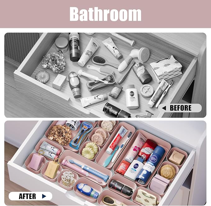 Plastic Drawer Organizers, Bathroom and Vanity Organizer Plastic Tray, Makeup - Image 7