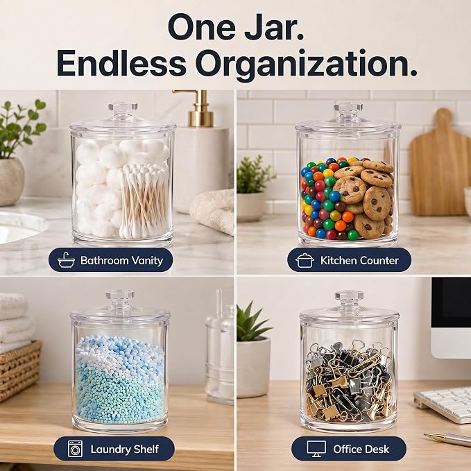 ForPro Clear Acrylic Apothecary Jar - Image 4