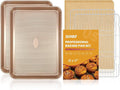 Baking Sheet with Wire Rack Set, 2 Sheet Pans with 2 Cooling Racks, Includes 50 by Unknown
