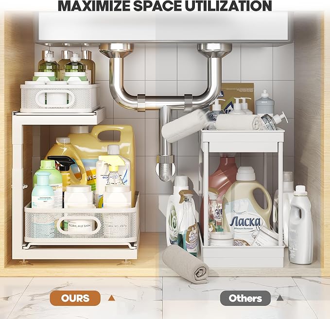 2-Pack Under Sink Storage Organizer - Image 4