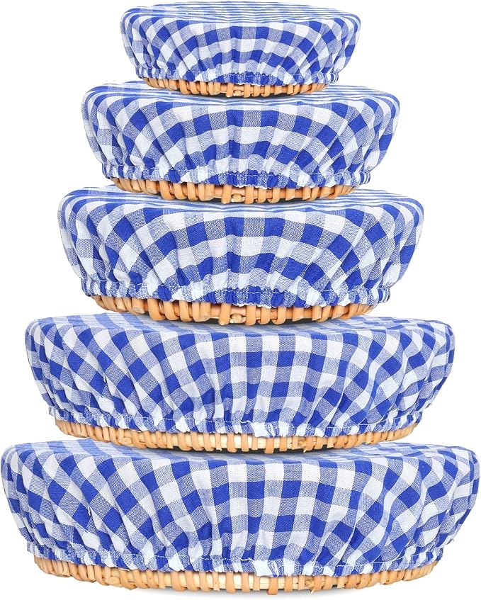 Reusable Bowl Covers, 5 Size Stretch Cloth Bowl Covers by Unknown