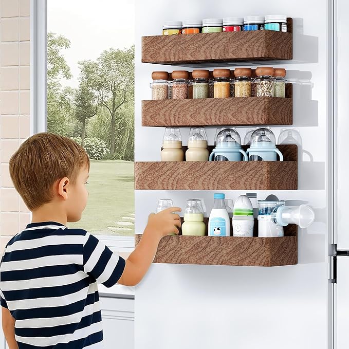 Mystozer Magnetic Spice Rack for Refrigerator, Kitchen Organizer and Storage - Image 5