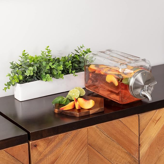 Le'raze 1.5-Gallon Glass Beverage Dispenser - Image 6