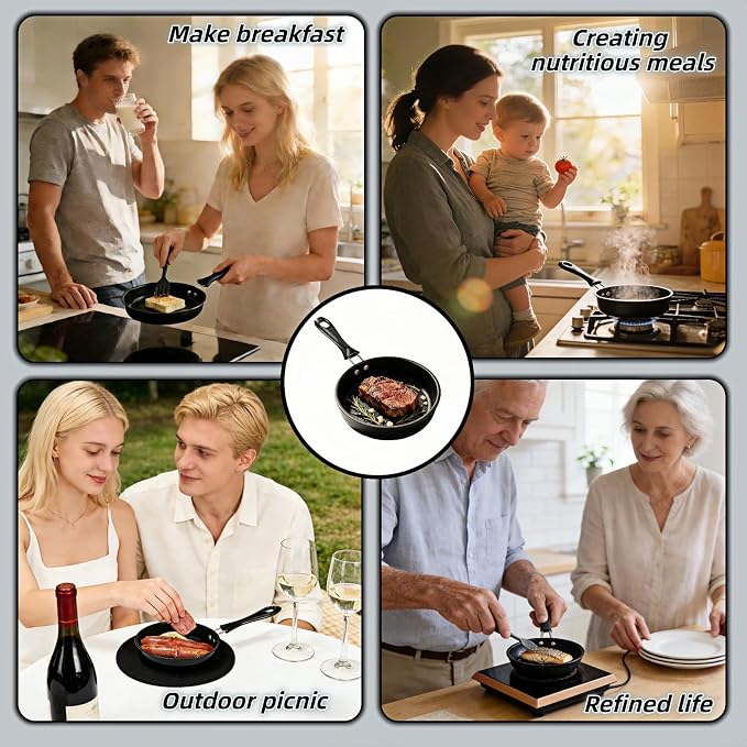 4.7 Inch Mini Skillet, Non-Stick Egg Pan - Image 7