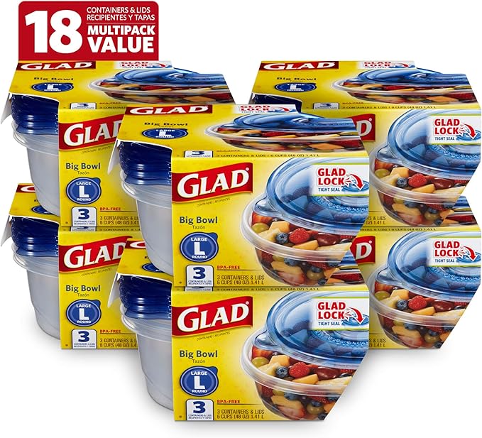 Glad GladWare Big Bowl Food Storage Containers by GladTrashFoodStorage