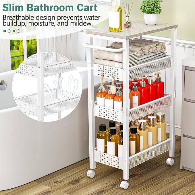 Vivihomety Utility Slim Storage Cart - Image 3