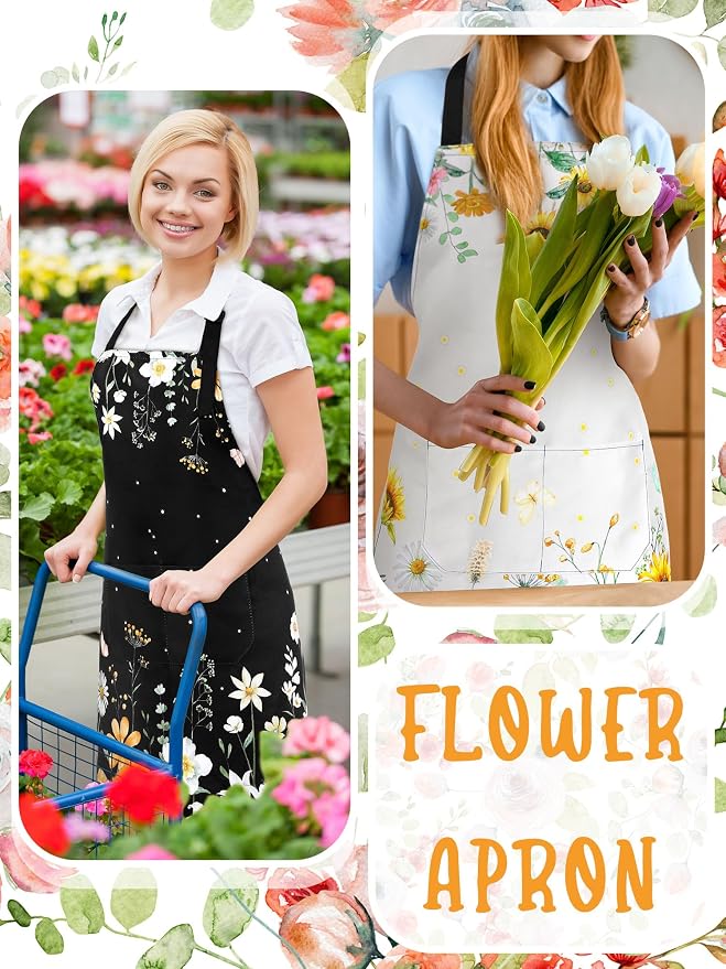 Bencailor 6 Pcs Spring Kitchen Aprons - Image 6