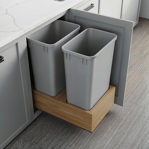 Dowell Double 50Qt Undermount Trash Pull-Out Waste Container - Image 3
