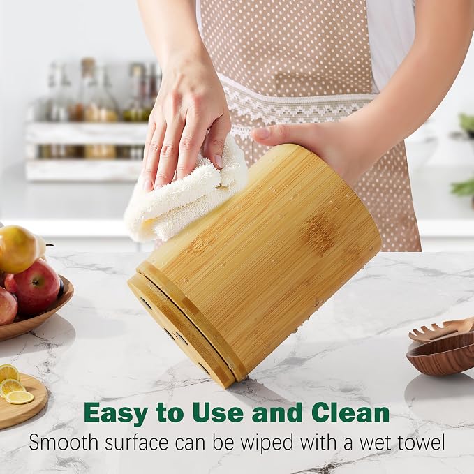 Utensil Holder, Bamboo Kitchen Utensil Holder - Image 4