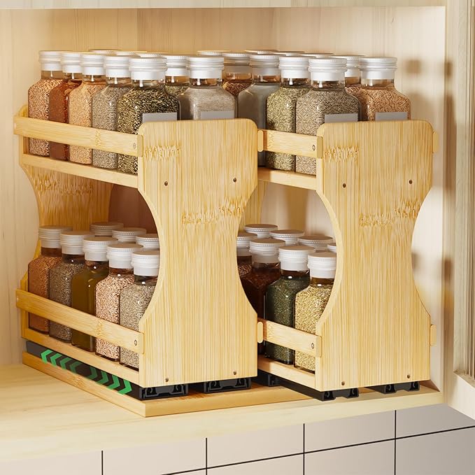 BAMEOS Pull Out Spice Rack Organizer by BAMEOS