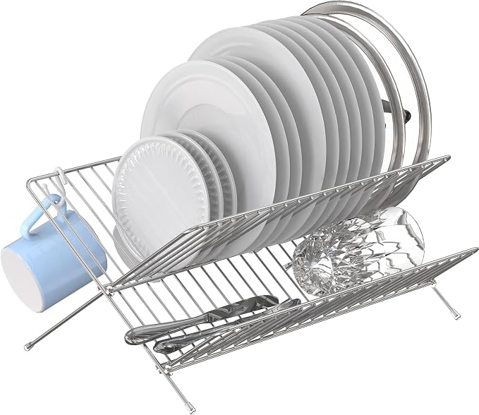 Simple Houseware Collapsible Dish Drying Rack - Image 8