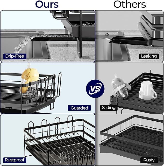 Large Dish Drying Rack, Expandable Dish Rack - Image 7