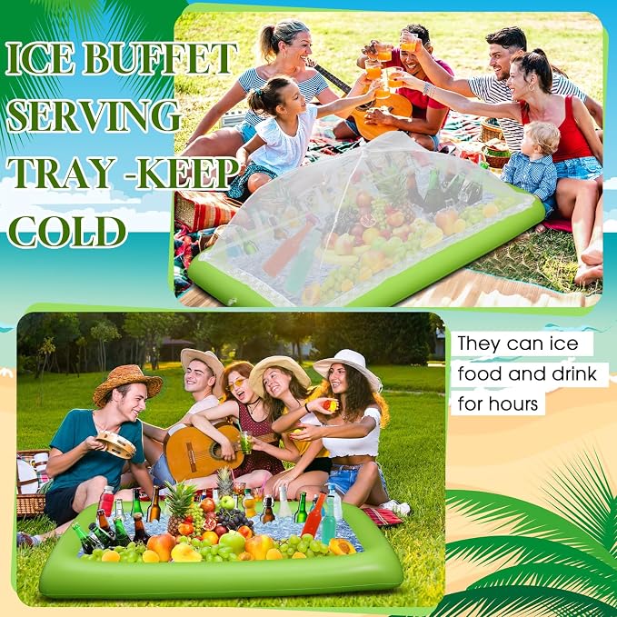 Leitee 3 Pcs Inflatable Serving Bar Kit Includes Salad Buffet Tray - Image 4