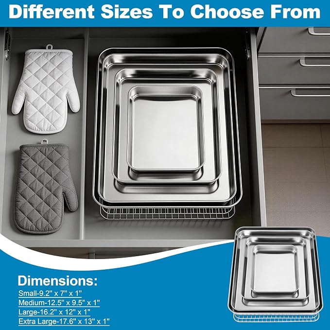 Herogo Stainless Steel Baking Sheet - Image 7