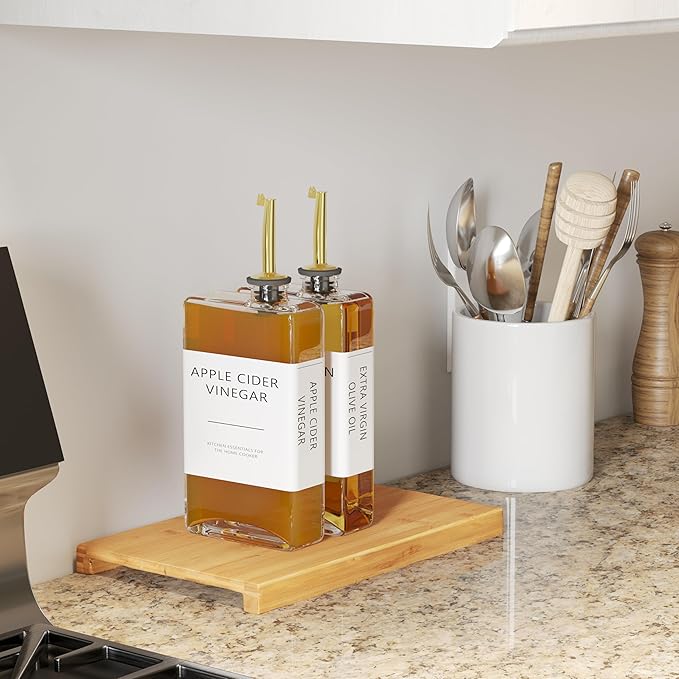 Kitchen Cooking Oil Dispenser Set, Olive Oil & Vinegar Bottles, Soy Sauce - Image 5