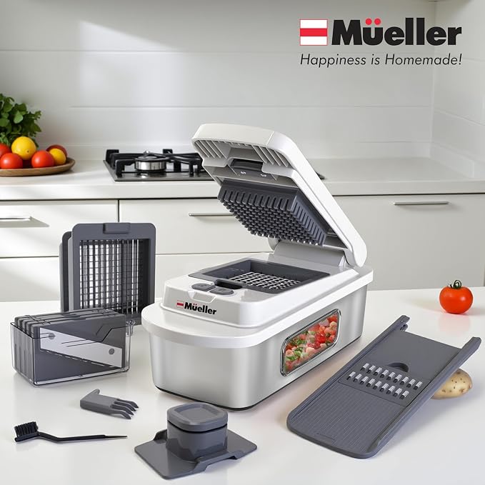 Mueller Pro-Series 10-in-1, 8 Blade Stainless Steel Multi Vegetable Chopper And - Image 7