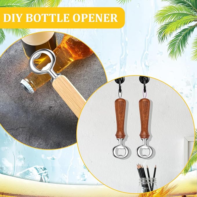 15 PCS Metal Bottle Opener Kit Bulk Stainless Blank Bottle Openers Inserts - Image 3