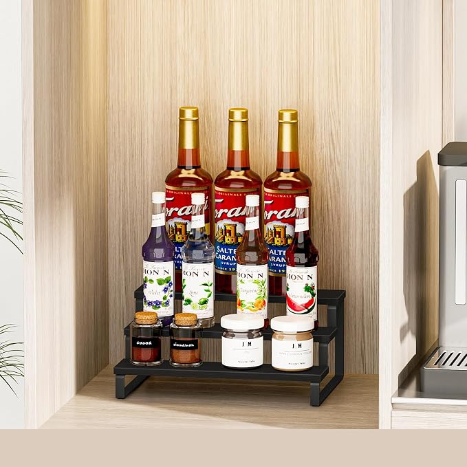 Giikin 3 Tier Spice Rack, Cabinet Organizer Shelf, Wooden Spice Rack - Image 3