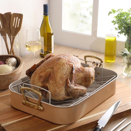 Gibson Home Broxton 2-Piece Nonstick Roaster Pan - Image 6