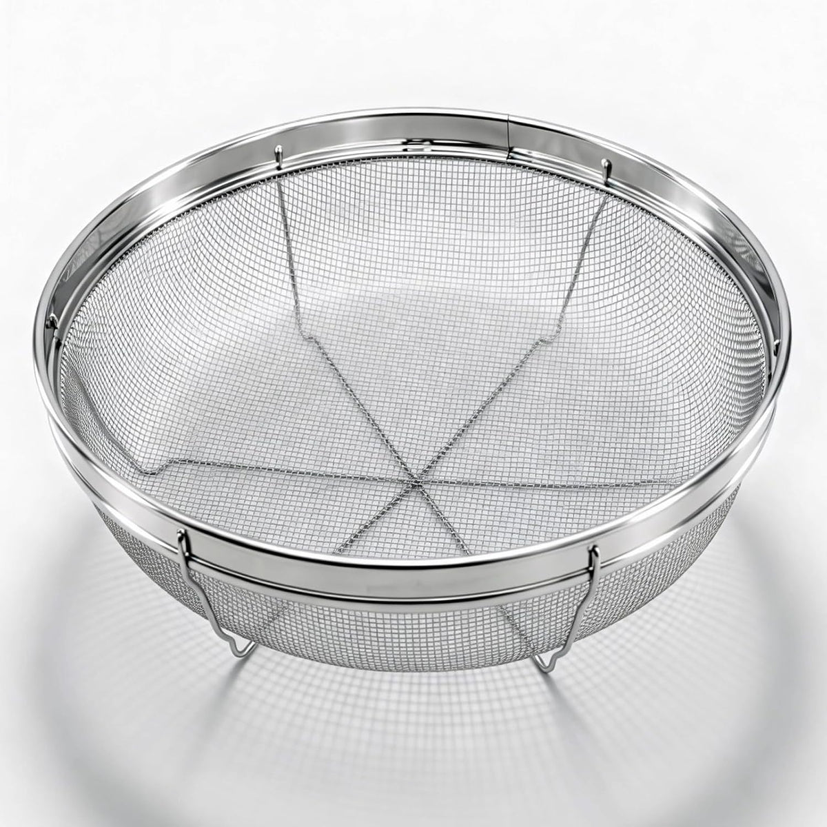 Fine Mesh Strainer for Kitchen, Stainless Steel Colander Bowl for