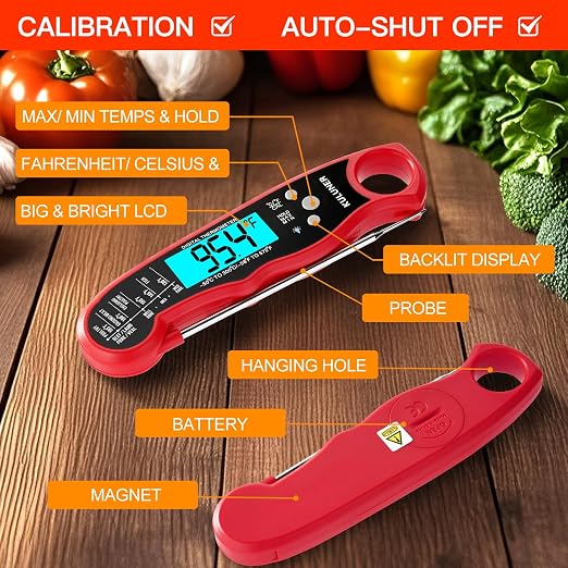 KULUNER TP-01 Waterproof Digital Instant Read Meat Thermometer - Image 4