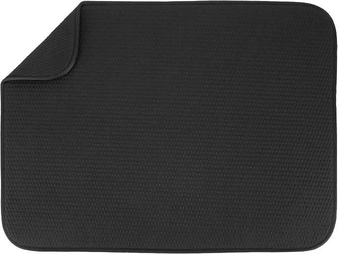S&T INC. Dish Drying Mat XL, 18” x 24”, Absorbent Microfiber Kitchen Counter Mat by STINC