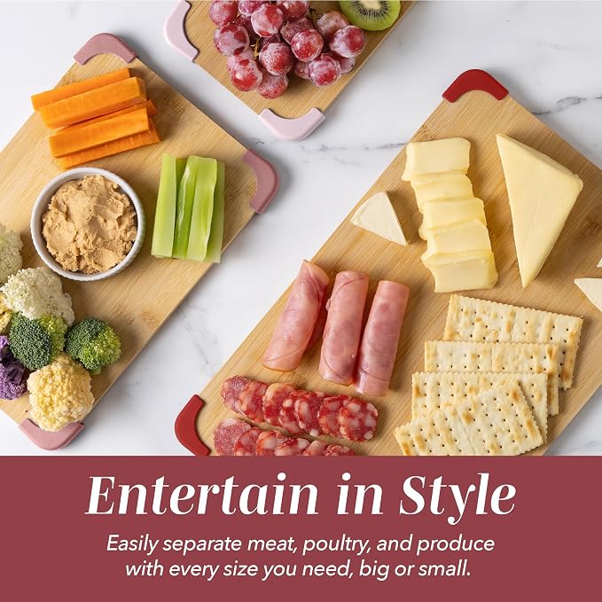 COOK WITH COLOR Non-Slip Cutting Board Set – Kitchen Essentials with Easy Grip - Image 6