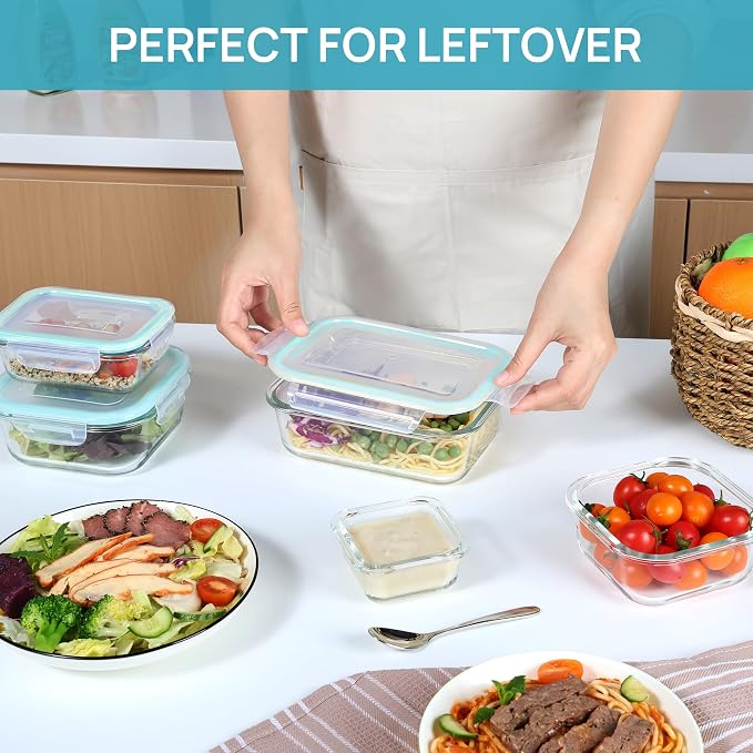 Vtopmart 8 Pack Glass Food Storage Containers - Image 7
