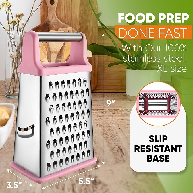 Spring Chef Professional Stainless Steel XL Parmesan Cheese Grater - Image 4