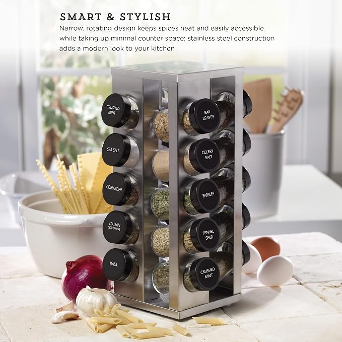 Kamenstein 20 Jar Heritage Revolving Spice Rack - Image 4
