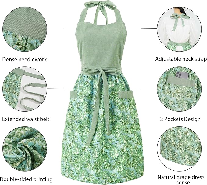 Cute Floral Aprons for Women - Image 5