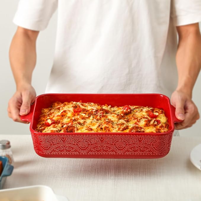 Ceramic Baking Dish Set of 3, Casserole Dishes - Image 4