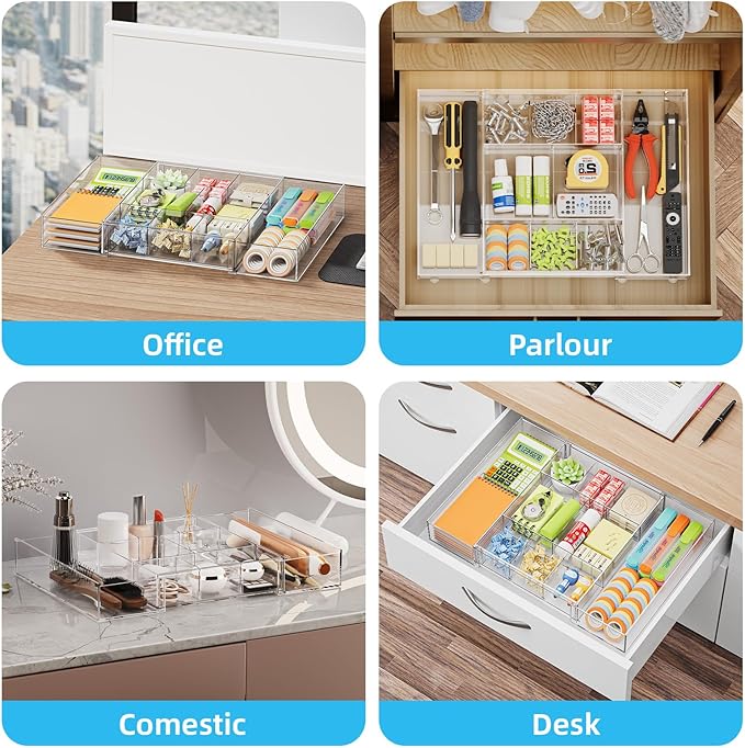 Marbrasse Expandable Desk Drawer Organizer, Desk Organizers and Accessories - Image 5