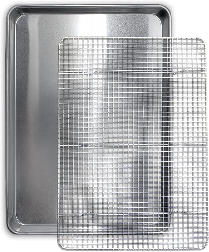 Commercial Quality Cookie Sheet and Rack by SaffronSageHomeLiving