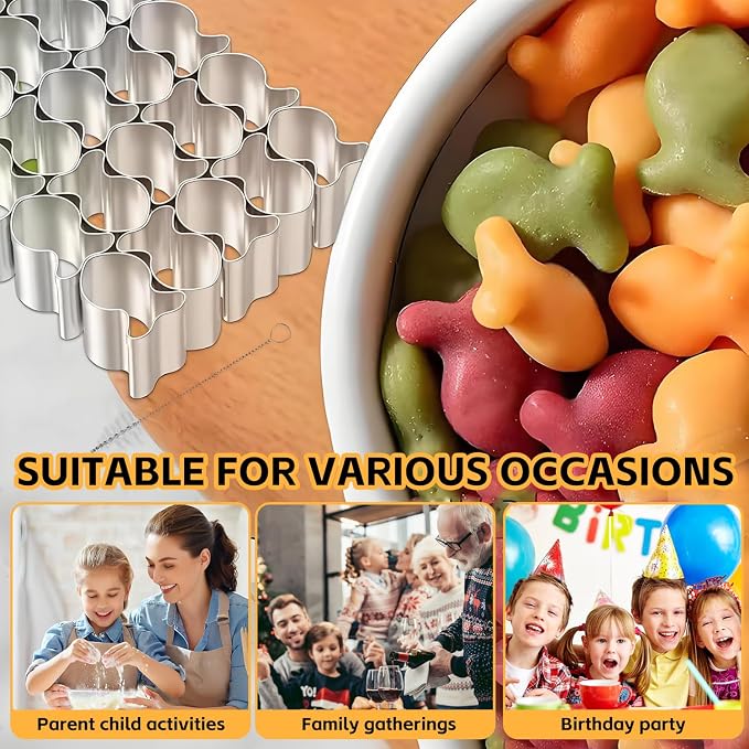 GoldFish Cracker Cutter, 25 Cavity Mini Cookie Cutters - Image 5