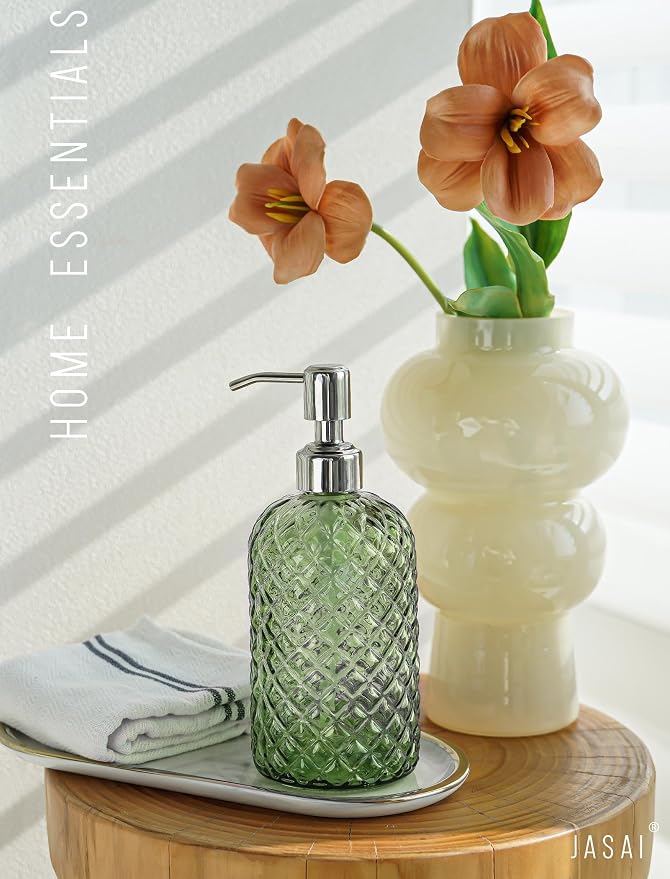 JASAI 18Oz Tea Green Soap Dispenser - Image 5