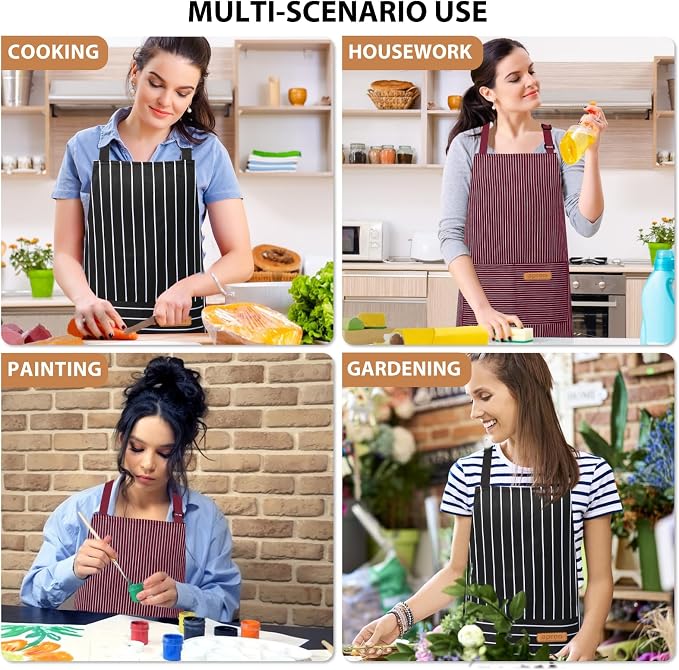 VALOME 2 Pack Kitchen Aprons, Apron - Image 7